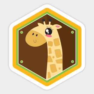 Loving Giraffe Animal T shirt Sticker